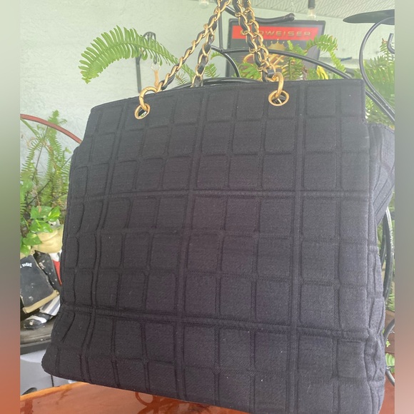 Chanel Vintage Jersey Choco bar tote W/Certificate of Authenticity CHANEL - Picture 3 of 16